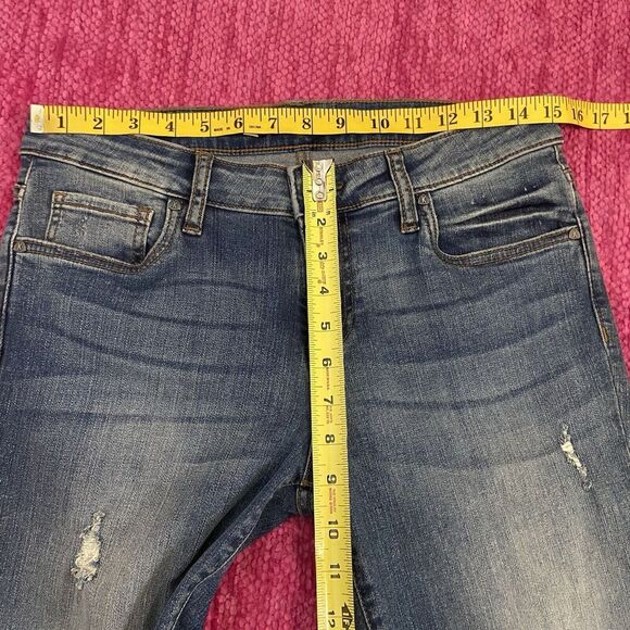 Kut From The Kloth Donna Ankle Skinny Distressed Jeans Blue Size 6 - Picture 7 of 9